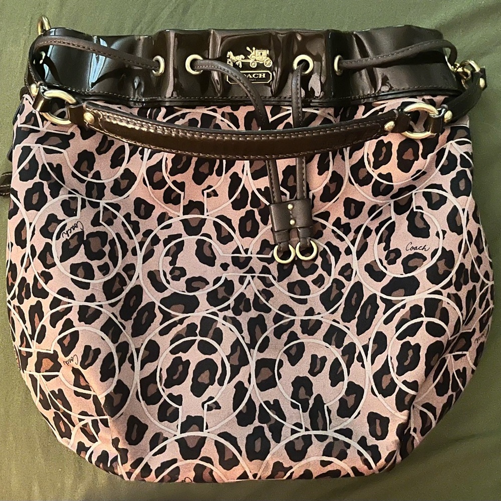 Coach Madison Ocelot Op Art Marielle Drawstring Bag in GUC. Make an offer!